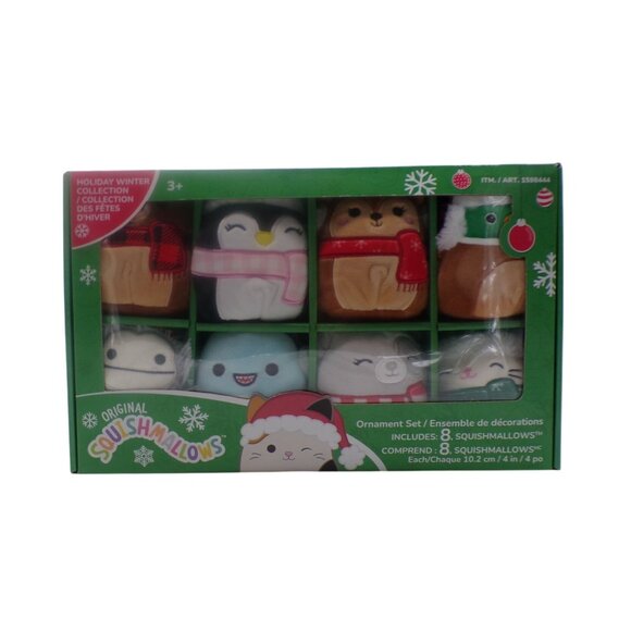 NEW 2022 Original Squishmallows 4" Christmas Plush Ornament Winter Set-8 - Picture 3 of 4